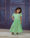 Girls 2T-10Y Summer Bamboo Twirl Dress Short Sleeve Mint Green
